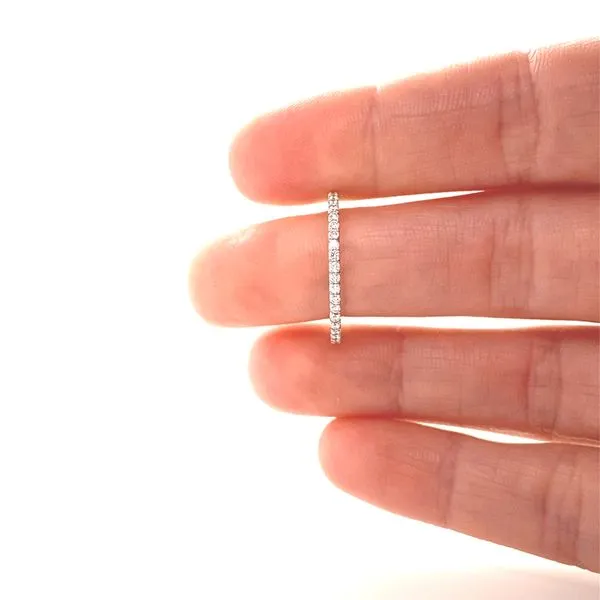 14K White Gold French Cut Pave Diamond Band, 0.29cttw Image 2 Jaymark Jewelers Cold Spring, NY