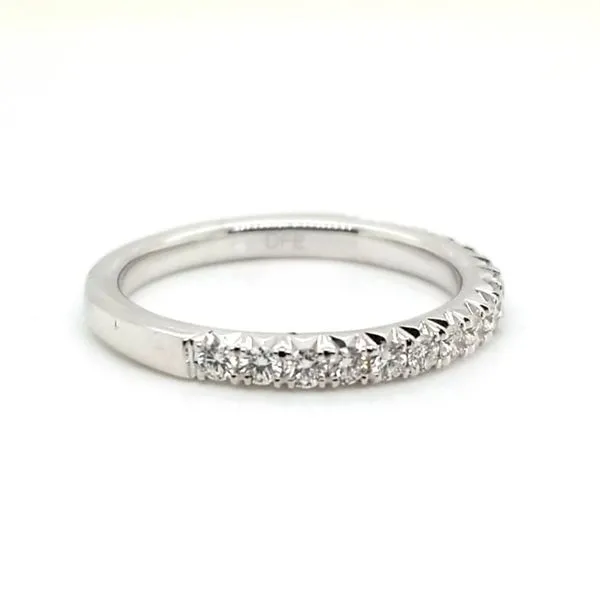 14k white gold classic diamond band Image 2 Jaymark Jewelers Cold Spring, NY