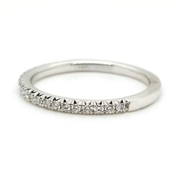 14k white gold classic diamond band Image 3 Jaymark Jewelers Cold Spring, NY