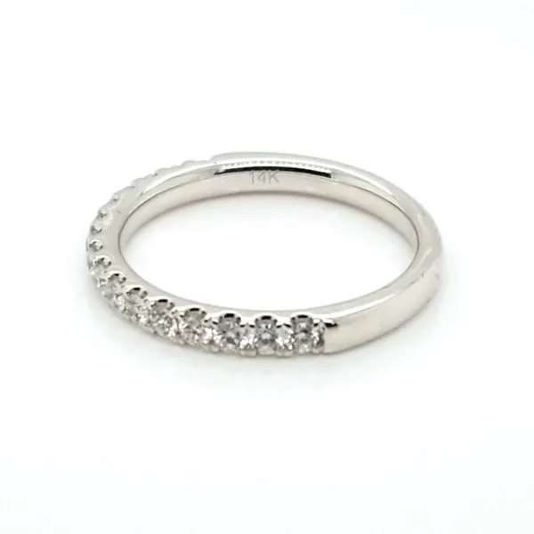 14K White Gold Prong Set Diamond Band Image 3 Jaymark Jewelers Cold Spring, NY