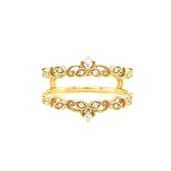 14K Yellow Gold Diamond Vintage Style 'Insert' Band, .08cttw Jaymark Jewelers Cold Spring, NY