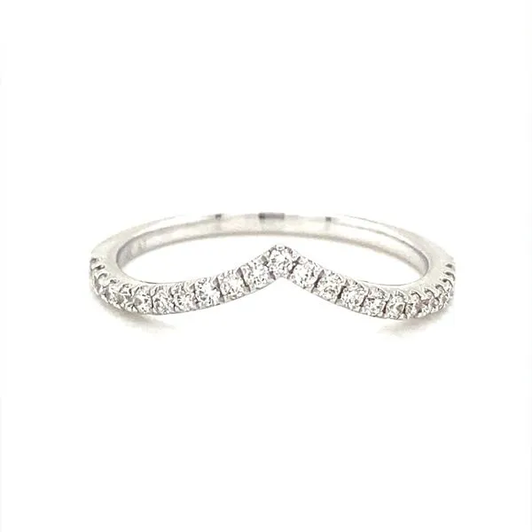14K White Gold Chevron Dove Tail Diamond Band, 0.20cttw Jaymark Jewelers Cold Spring, NY