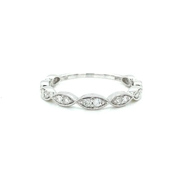 14K White Gold Bead Set Diamond Band, 0.25cttw Jaymark Jewelers Cold Spring, NY