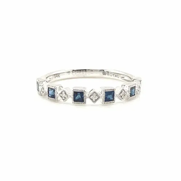 14K White Gold Sapphire and Diamond Ring Jaymark Jewelers Cold Spring, NY