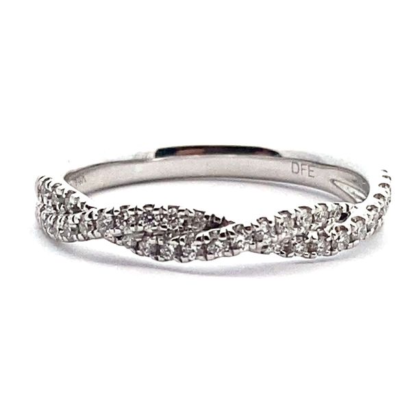 14K White Gold Diamond Twist Band Jaymark Jewelers Cold Spring, NY