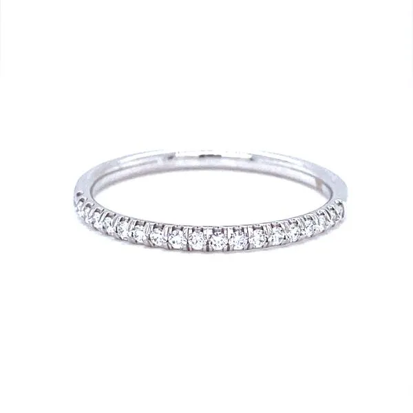 14K White Gold Dove Tail Wedding Band, .15cttw Jaymark Jewelers Cold Spring, NY
