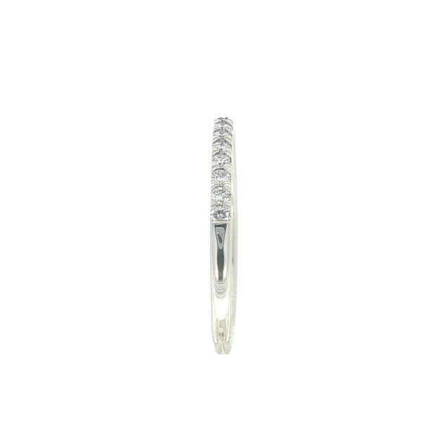 14K White Gold Dove Tail Cut Diamond Wedding Band, .25cttw Image 5 Jaymark Jewelers Cold Spring, NY
