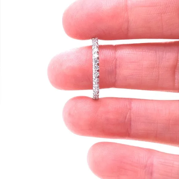 14K White Gold Dove Tail Cut Diamond Wedding Band, .33cttw Image 2 Jaymark Jewelers Cold Spring, NY