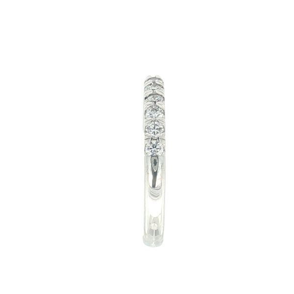 14K White Gold Dove Tail Cut Diamond Wedding Band, .50cttw Image 5 Jaymark Jewelers Cold Spring, NY