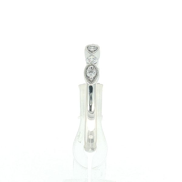 14K White Gold Milgrain Diamond Band, 0.34cttw Image 5 Jaymark Jewelers Cold Spring, NY