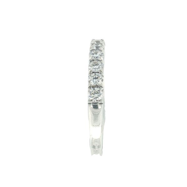 14K White Gold French Cut Pave Diamond Wedding Band, 1.00cttw Image 5 Jaymark Jewelers Cold Spring, NY