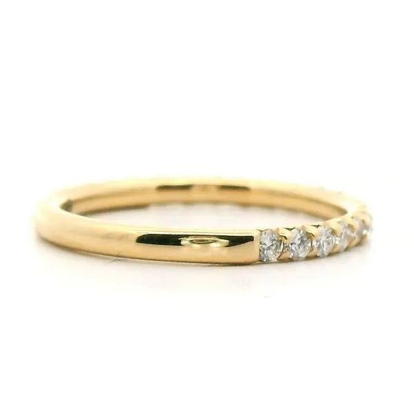 14k Yellow Gold French Pave Cut Diamond Wedding Band, .33cttw Image 2 Jaymark Jewelers Cold Spring, NY