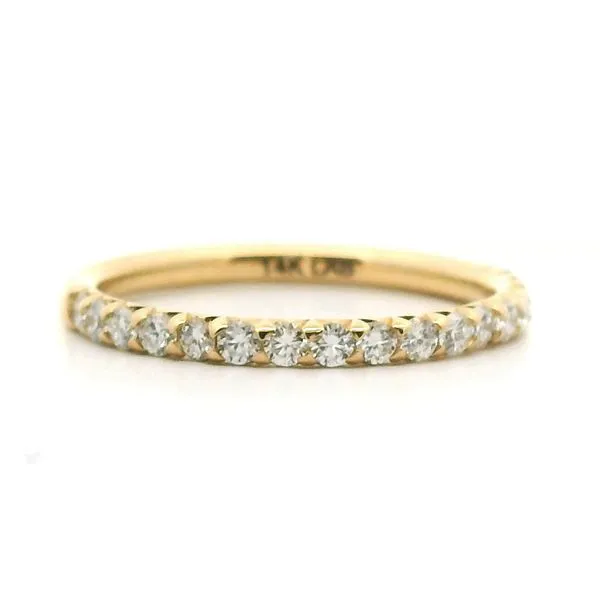 14k Yellow Gold French Pave Cut Diamond Wedding Band, .33cttw Jaymark Jewelers Cold Spring, NY