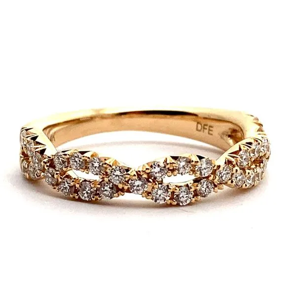 14K Yellow Gold Prong Set Diamond 'Helix' Band, 0.57cttw Jaymark Jewelers Cold Spring, NY