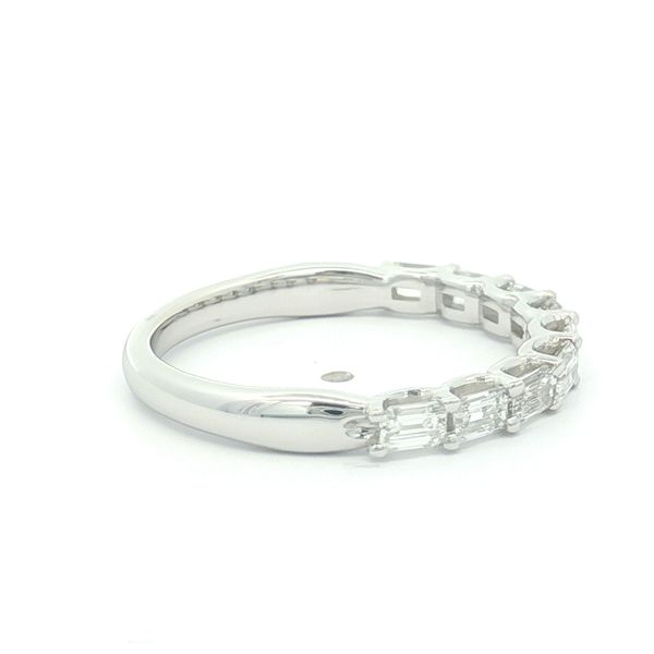 14K White Gold Emerald Cut Diamond Band Image 2 Jaymark Jewelers Cold Spring, NY