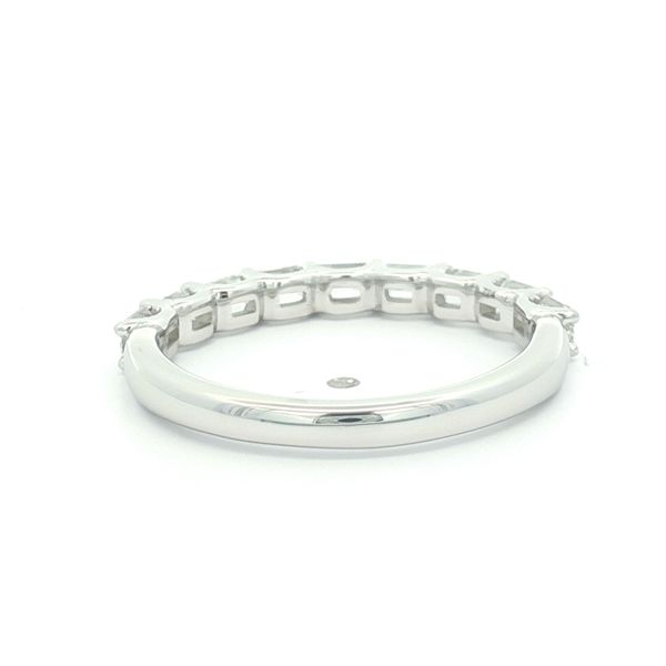 14K White Gold Emerald Cut Diamond Band Image 3 Jaymark Jewelers Cold Spring, NY