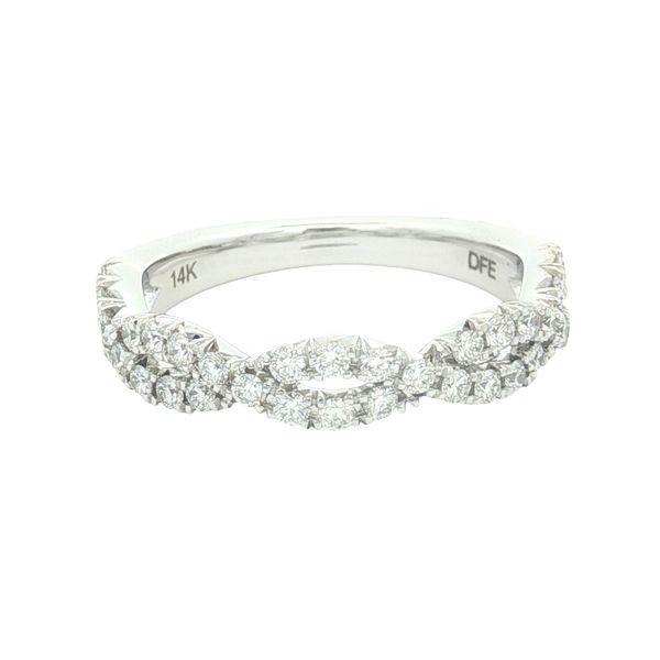 14K White Gold Prong Set Diamond 'Helix' Band, 0.57cttw Jaymark Jewelers Cold Spring, NY