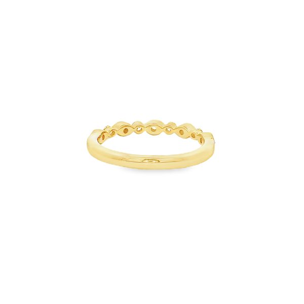 14K Yellow Gold Milgrain Diamond Band Image 3 Jaymark Jewelers Cold Spring, NY