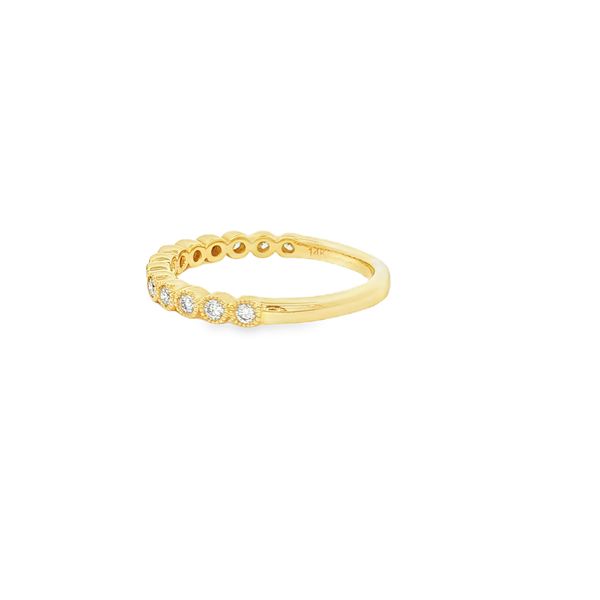 14K Yellow Gold Diamond Bezel Band Image 2 Jaymark Jewelers Cold Spring, NY