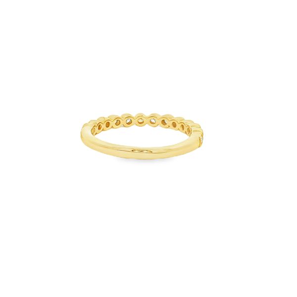 14K Yellow Gold Diamond Bezel Band Image 3 Jaymark Jewelers Cold Spring, NY