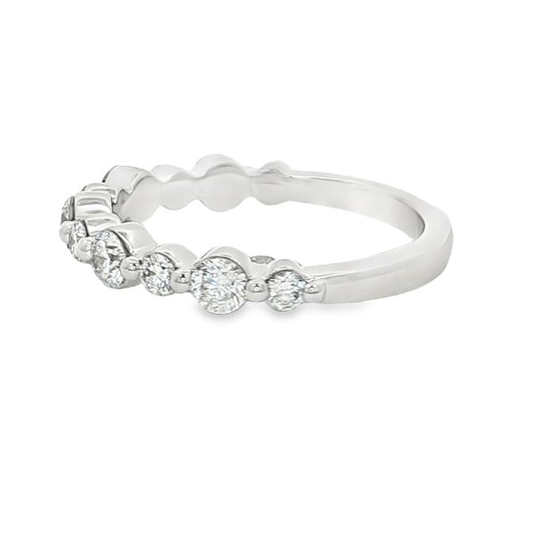 14K White Gold Diamond Band Image 2 Jaymark Jewelers Cold Spring, NY