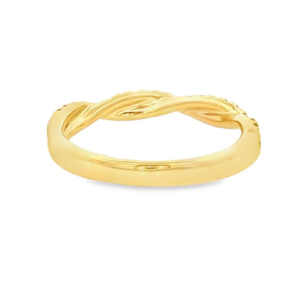 14K Yellow Gold Diamond Twist Band Image 3 Jaymark Jewelers Cold Spring, NY