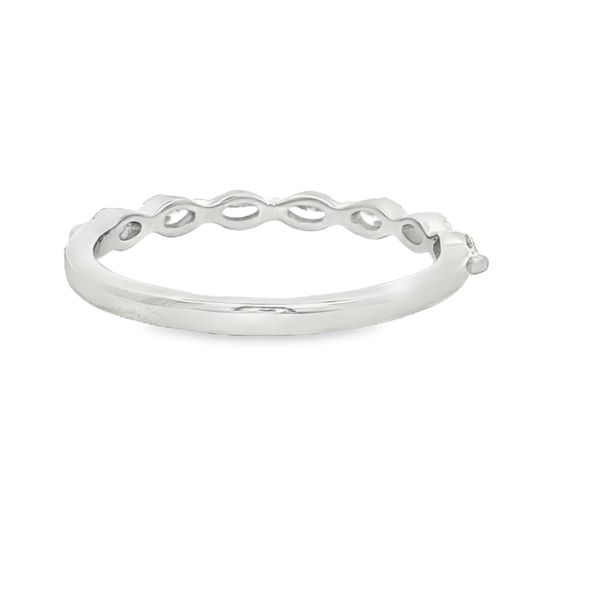 14K White Gold Oval Diamond Band Image 3 Jaymark Jewelers Cold Spring, NY