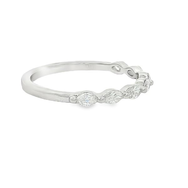 14K White Gold Oval Diamond Band Image 4 Jaymark Jewelers Cold Spring, NY