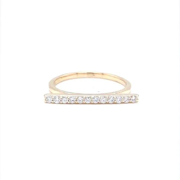 14K Yellow Gold Diamond Bar Ring Jaymark Jewelers Cold Spring, NY