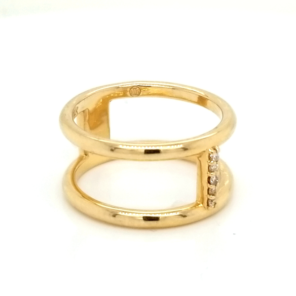 14K Yellow Gold Diamond H Ring Image 3 Jaymark Jewelers Cold Spring, NY