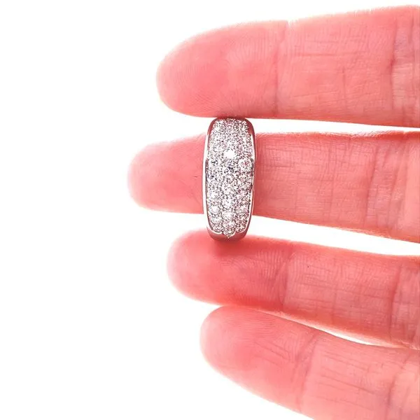 Pave Platinum Diamond Band Image 2 Jaymark Jewelers Cold Spring, NY