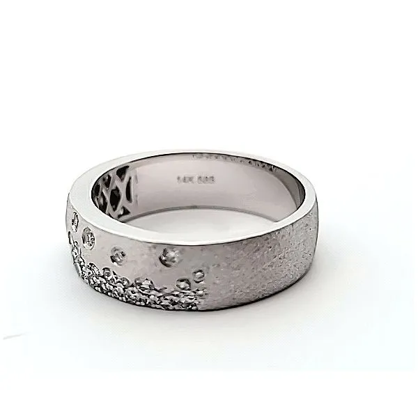 14K White Gold Diamond Flush Set Ring Image 2 Jaymark Jewelers Cold Spring, NY