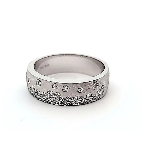 14K White Gold Diamond Flush Set Ring Jaymark Jewelers Cold Spring, NY