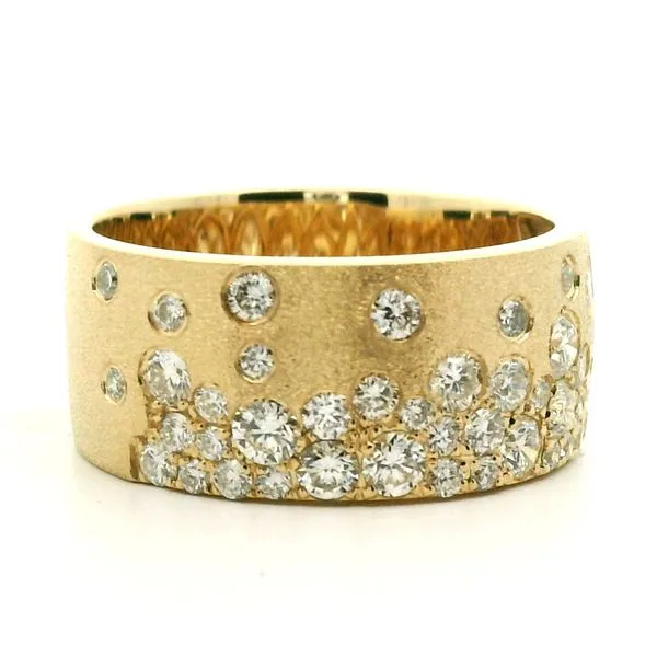 14K Yellow Gold Diamond Cigar Ring Image 2 Jaymark Jewelers Cold Spring, NY