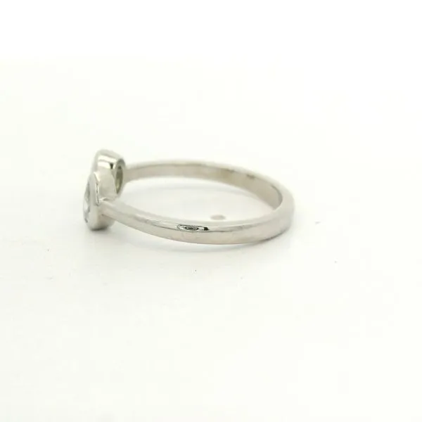 14k White Gold Diamond Bezel Ring Image 2 Jaymark Jewelers Cold Spring, NY