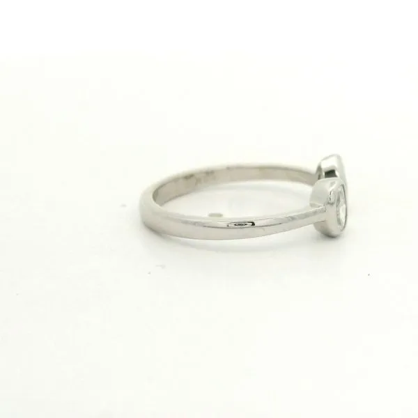 14k White Gold Diamond Bezel Ring Image 3 Jaymark Jewelers Cold Spring, NY