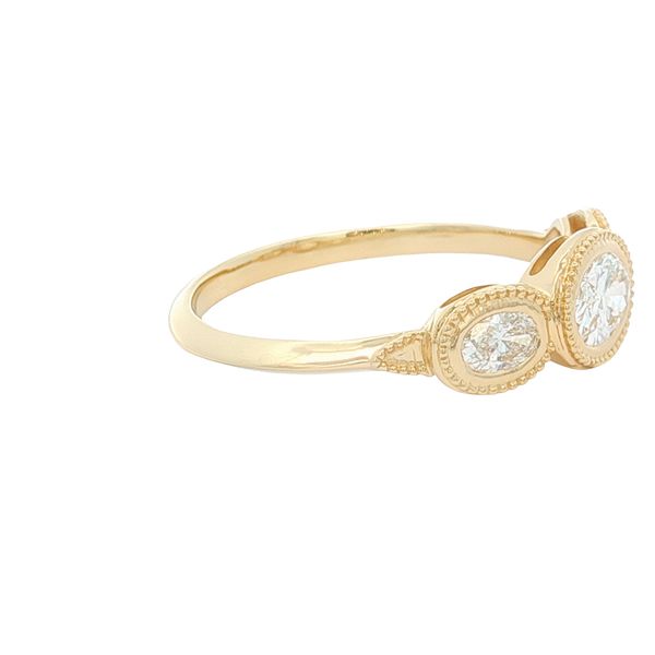 14K Yellow Gold Oval Doiamond Bezel Ring Image 2 Jaymark Jewelers Cold Spring, NY