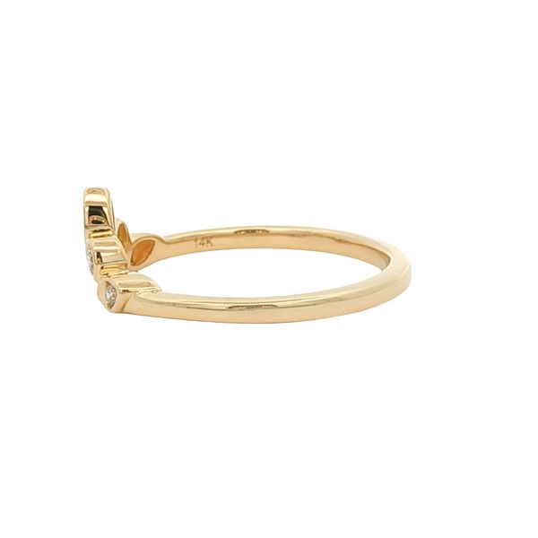14K Yellow Gold Diamond Chevron Band Image 2 Jaymark Jewelers Cold Spring, NY