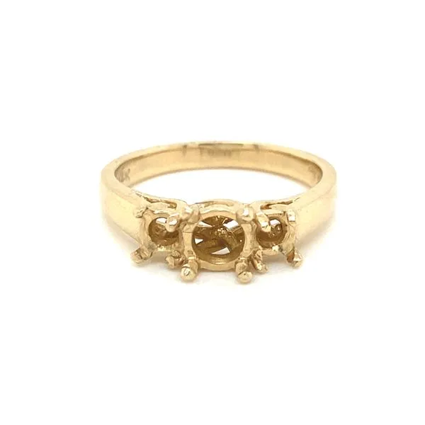 14K Yellow Gold 3-Stone Mounting Jaymark Jewelers Cold Spring, NY