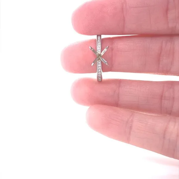 Platinum Bead and Bright Four Prong Round Diamond Mounting Image 2 Jaymark Jewelers Cold Spring, NY