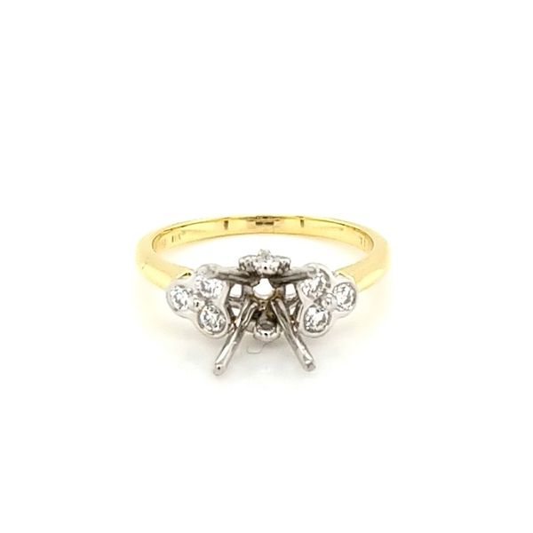 18K Two Tone Four Prong Diamond Mounting Jaymark Jewelers Cold Spring, NY