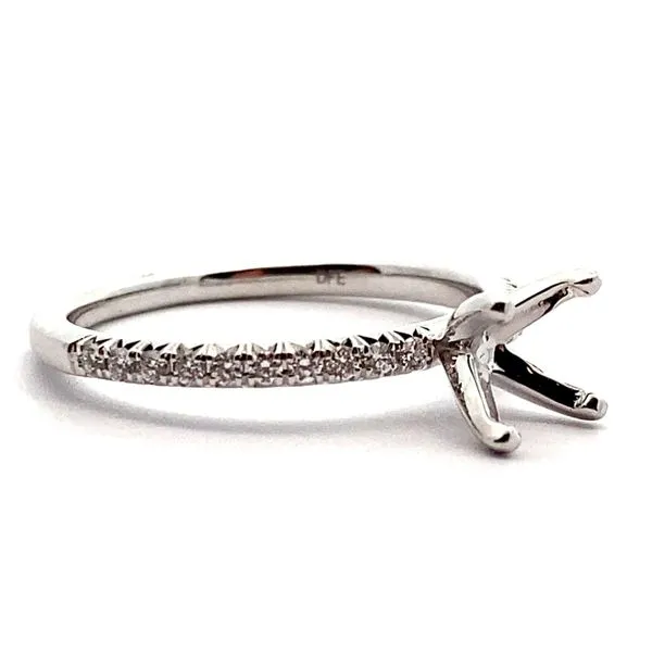14kt White Gold Diamond Semi-mounting Image 2 Jaymark Jewelers Cold Spring, NY