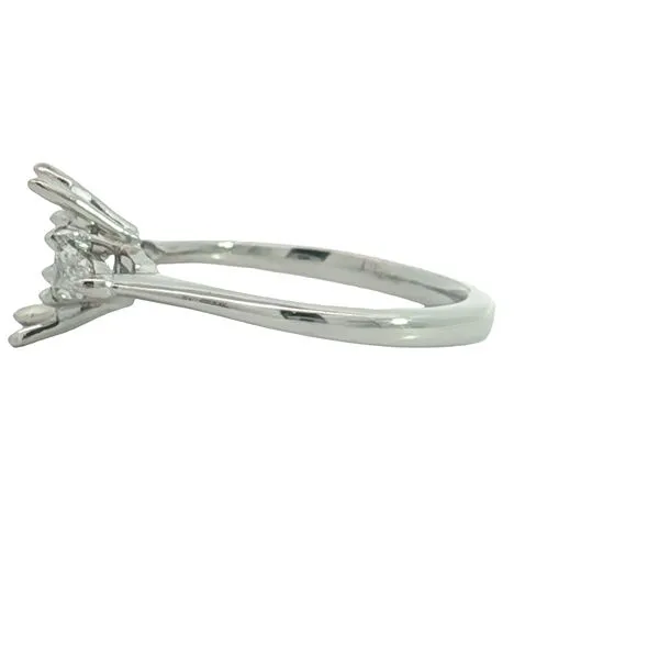 Platinum Emaerald Cut Three Stone Engagement Ring- Ring Only Image 2 Jaymark Jewelers Cold Spring, NY