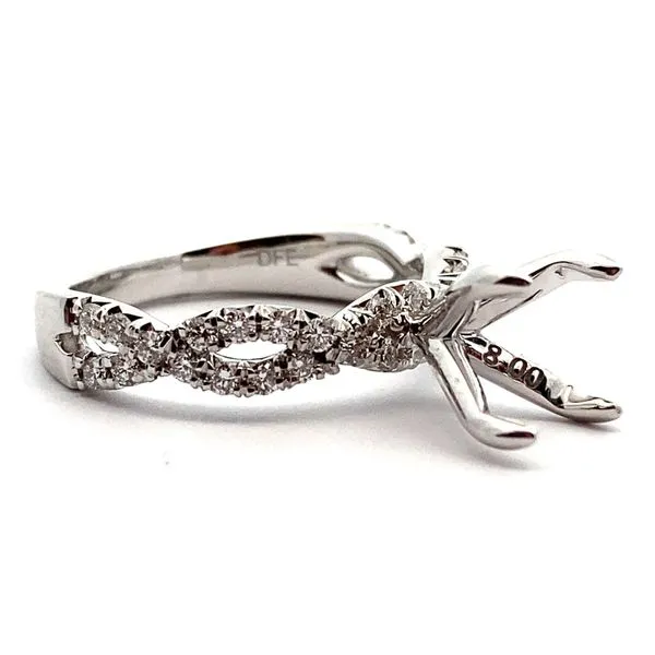 14k White Gold Semi Mounting Image 2 Jaymark Jewelers Cold Spring, NY