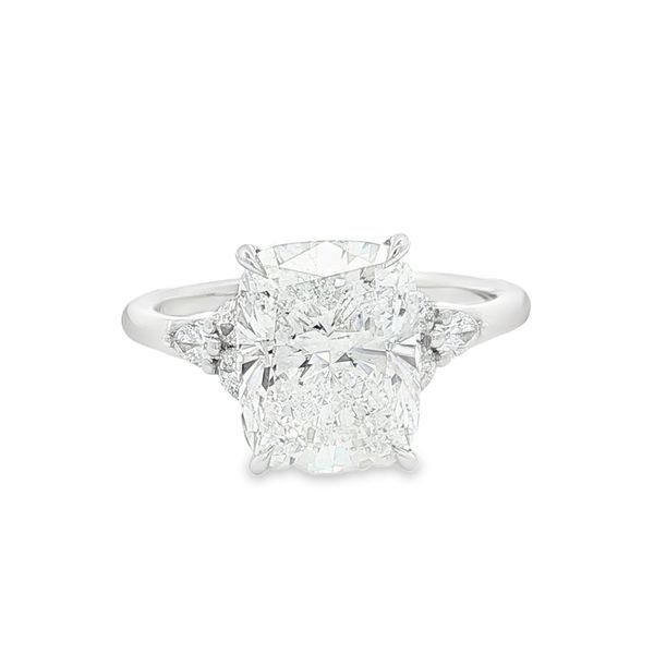 14K White Gold Diamond Split Shank Engagement Ring Jaymark Jewelers Cold Spring, NY