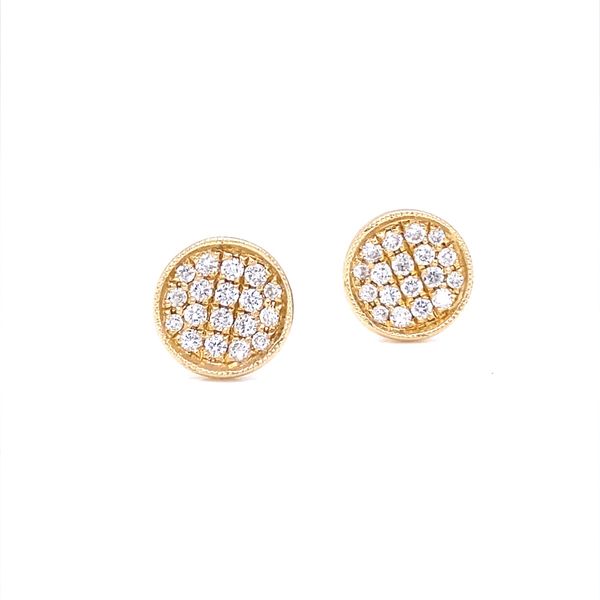 14K Yellow Gold Button Earrings Jaymark Jewelers Cold Spring, NY