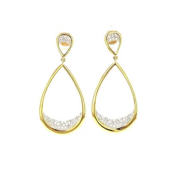 14K Yellow Gold Dangles with Diamond Accents Jaymark Jewelers Cold Spring, NY