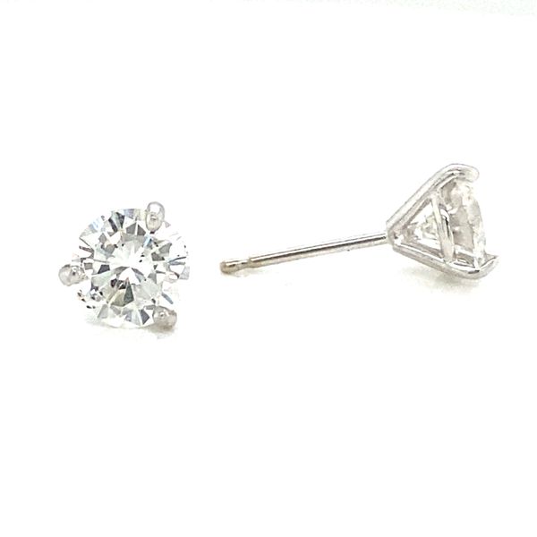 14K White Gold Diamond Martini Stud Earrings, 1.48cttw Image 3 Jaymark Jewelers Cold Spring, NY