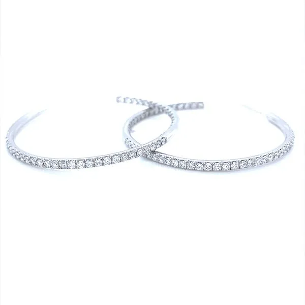 14K White Gold Diamond Inside/Out Hoop Earrings Jaymark Jewelers Cold Spring, NY