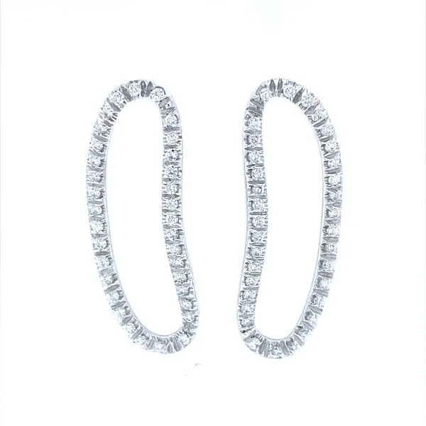 18K White Gold Diamond Earrings Jaymark Jewelers Cold Spring, NY